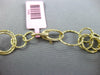 ESTATE LARGE .60CT DIAMOND & BLACK ENAMEL 14KT YELLOW GOLD FLOWER LINK BRACELET