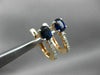 ESTATE .77CT DIAMOND & AAA SAPPHIRE 14KT ROSE GOLD 3D LEVERBACK HANGING EARRINGS