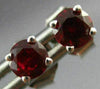 ESTATE .60CT AAA RUBY 14KT WHITE GOLD 3D CLASSIC SOLITAIRE ROUND STUD EARRINGS