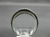 WIDE .78CT DIAMOND 18KT WHITE GOLD 3D SEMI ETERNITY MULTI ROW ANNIVERSARY RING