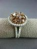 ESTATE LARGE 2.91CT MULTI COLOR DIAMOND 18KT 2 TONE GOLD MULTI SHAPE ROUND RING