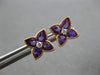 1.81CT DIAMOND & AAA AMETHYST 14K ROSE GOLD PEAR SHAPE & ROUND FILIGREE EARRINGS