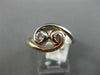 ESTATE .29CT DIAMOND 14KT WHITE & ROSE GOLD ETOILE INFINITY TWO STONE LOVE RING