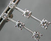 ESTATE .88CT DIAMOND 14KT WHITE GOLD PAST PRESENT FUTURE HANGING EARRINGS #14438