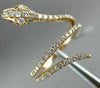 ESTATE .43CT DIAMOND & AAA RUBY 18KT ROSE GOLD 3D HANDCRAFTED ETOILE SNAKE RING