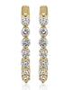 .52CT DIAMOND 18K YELLOW GOLD SHARED PRONG INSIDE OUT OVAL HOOP HANGING EARRINGS