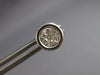 ESTATE .28CT DIAMOND 14KT WHITE GOLD ROUND INVISIBLE BEZEL CLUSTER STUD EARRINGS
