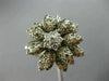 ESTATE LARGE 1.26CT WHITE & CHOCOLATE FANCY DIAMOND 14KT YELLOW GOLD RING #26265