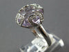 LARGE 7.89CT DIAMOND & AAA AMETHYST 14KT WHITE GOLD 3D MULTI HEART LOVE FUN RING