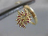 ESTATE 2.58CTW DIAMOND RUBY 14K YELLOW GOLD MARQUISE FLOWER COCKTAIL RING #19811