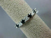 ESTATE 2.82CT ROUND DIAMOND & AAA SAPPHIRE 14KT WHITE GOLD ETERNITY RING #22274