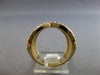 ESTATE LARGE .99CT DIAMOND 14KT YELLOW GOLD CRISS CROSS HAMMERED DESIGN FUN RING