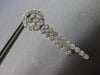 LARGE 1.80CT DIAMOND 14KT WHITE GOLD 3D TWO ROW CIRCULAR HANGING EARRINGS #27944