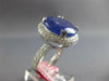 LARGE 17.97CT DIAMOND & TANZANITE 18KT WHITE GOLD 3D ROUND HALO ENGAGEMENT RING