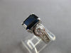 2.35CT DIAMOND & AAA SAPPHIRE 14KT WHITE GOLD EMERALD CUT ENGAGEMENT RING #28161