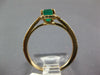 .87CT DIAMOND & AAA EMERALD 14KT YELLOW GOLD SQUARE HALO FRIENDSHIP PROMISE RING