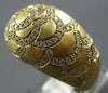 ESTATE LARGE 1.03CT DIAMOND 14KT YELLOW GOLD MULTI FLOWER MATTE & SHINY FUN RING