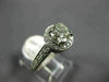 ESTATE LARGE 1.98CT DIAMOND 18KT WHITE GOLD 3D CLASSIC FILIGREE ENGAGEMENT RING