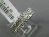 ESTATE .55CT DIAMOND 18KT WHITE GOLD 3D CLASSIC 3 ROW WEDDING ANNIVERSARY RING