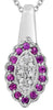 .37CT DIAMOND & AAA RUBY 14KT WHITE GOLD 3D MARQUISE SHAPE FUN FLOATING PENDANT