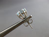LARGE 2.18CT AAA AQUAMARINE 14KT WHITE GOLD ROUND SOLITAIRE STUD EARRINGS #28140