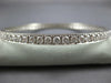 ESTATE LARGE 6.50CT DIAMOND 18KT WHITE GOLD 3D ETERNITY BANGLE CUFF BRACELET