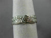 ANTIQUE 1.58CT OLD MINE DIAMOND PLATINUM DOUBLE WAVE ETERNITY FUN RING #18829