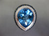 26.03CT DIAMOND & AAA BLUE TOPAZ & SAPPHIRE 18KT WHITE GOLD PEAR SHAPE FUN RING