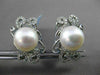ESTATE .37CT DIAMOND & SOUTH SEA PEARL 18KT WHITE GOLD FILIGREE CLIP ON EARRINGS