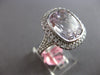 EXTRA LARGE 9.28CT DIAMOND & AAA KUNZITE 18KT WHITE GOLD CUSHION ENGAGEMENT RING