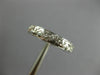 ANTIQUE .36CT DIAMOND 18KT WHITE GOLD FILIGREE ETERNITY ANNIVERSARY RING #1206