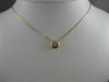 ESTATE ROUND DIAMOND ETOILE SOLITAIRE 14K GOLD FLOATING NECKLACE BOX CHAIN #3356