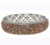 EXTRA LARGE 19.71CT WHITE PINK DIAMOND 18K WHITE ROSE GOLD MULTI SHAPE BRACELET