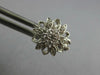 ESTATE .16CT DIAMOND 14KT WHITE GOLD 3D FLOWER FILIGREE CLASSIC STUD EARRINGS