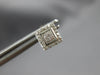 ESTATE .18CT DIAMOND 14KT WHITE GOLD 3D CLASSIC SQUARE GEOMETRICAL STUD EARRINGS