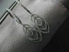 ESTATE LARGE 1.06CT DIAMOND 18KT WHITE GOLD 3D MULTI LEAF HANGING DROP EARRINGS