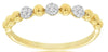 ESTATE .09CT DIAMOND 14KT YELLOW GOLD 3D CLASSIC MULTI BEAD FUN RING