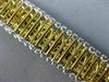 ESTATE LARGE 8.08CT DIAMOND & AAA EMERALD 18KT TWO TONE GOLD 3D TENNIS BRACELET