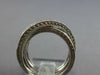 1.60CT DIAMOND & AAA EMERALD 14KT WHITE GOLD MULTI ROW CRISS CROSS INFINITY RING