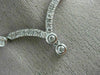 ANTIQUE 2.10CT DIAMOND 14KT WHITE GOLD 3D FILIGREE BEZEL DROP NECKLACE #18629
