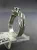 ESTATE WIDE .50CT DIAMOND 14K WHITE GOLD 3D FILIGREE WEDDING ENGAGEMENT RING SET