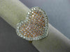 ESTATE .97CT WHITE & PINK DIAMOND 18KT ROSE GOLD HEART SHAPE INFINITY LOVE RING