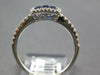 ESTATE .74CT DIAMOND & AAA SAPPHIRE 18KT WHITE GOLD PRINCESS & ROUND SQUARE RING