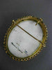 ANTIQUE AAA MULTI COLOR ENAMEL 14K YELLOW GOLD 3D LADY CAMEO PORTRAIT PIN BROOCH