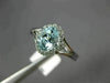 ESTATE .83CT DIAMOND & AAA OVAL CUT AQUAMARINE 14K WHITE GOLD 3D ENGAGEMENT RING