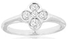 .40CT ROUND DIAMONDS 14KT WHITE GOLD 5 STONE SEMI BAZEL CLASSIC FLOWER FUN RING