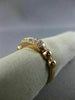ESTATE .32CT PINK DIAMOND 18KT ROSE GOLD THREE ROW PAVE WEDDING ANNIVERSARY RING