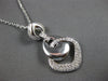 LARGE .67CT DIAMOND 14KT WHITE GOLD SQUARE LOVE KNOT BY THE YARD FUN NECKLACE