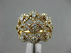 ESTATE LARGE 2.09CT ROUND DIAMOND 18KT ROSE GOLD 3D MULTI ROW INFINITY LOVE RING