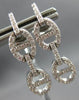 .68CT DIAMOND 18KT WHITE GOLD 3D CLASSIC DOUBLE LOVE KNOT FUN HANGING EARRINGS